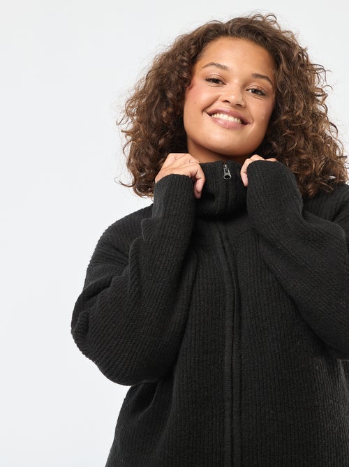 Gilet zippé à col camionneur - Kiabi