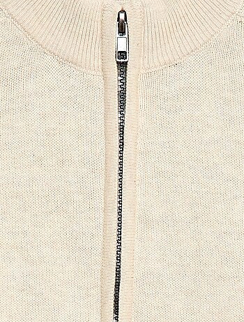 Gilet zippé à col montant