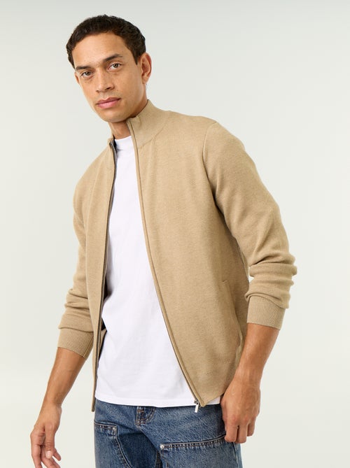 Gilet zippé à col montant - Kiabi