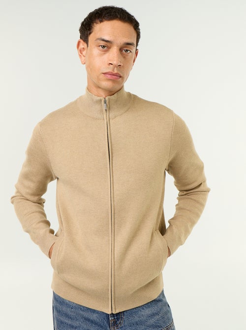 Gilet zippé à col montant - Kiabi