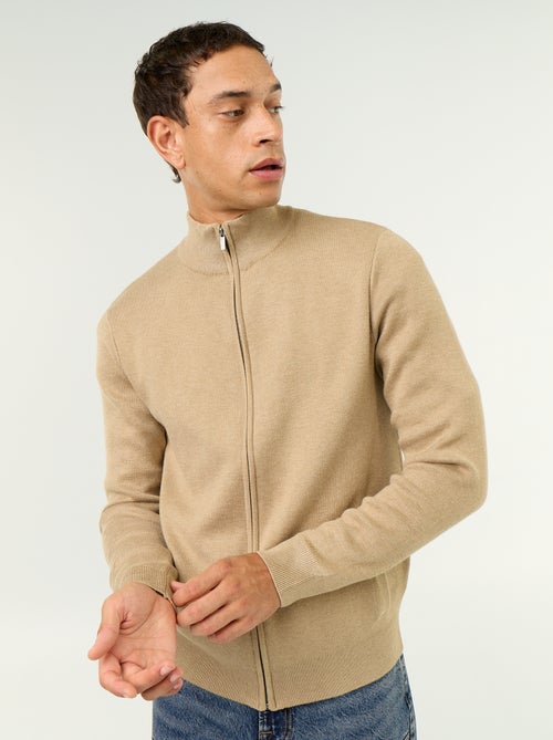 Gilet zippé à col montant - Kiabi