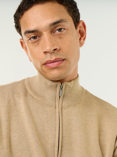 Gilet zippé à col montant - Kiabi