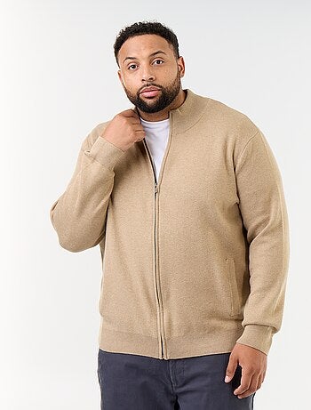 Gilet zippé à col montant