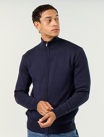 Gilet zippé à col montant