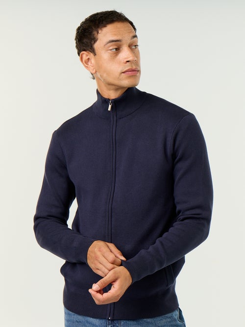 Gilet zippé à col montant - Kiabi