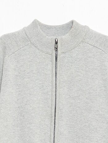 Gilet zippé à col montant