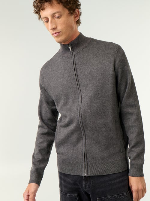 Gilet zippé à col montant - Kiabi
