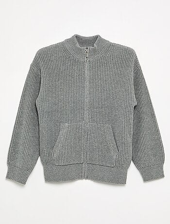 Gilet zippé à col montant