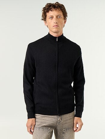 Gilet zippé à col montant