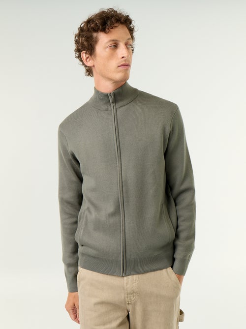 Gilet zippé à col montant - Kiabi