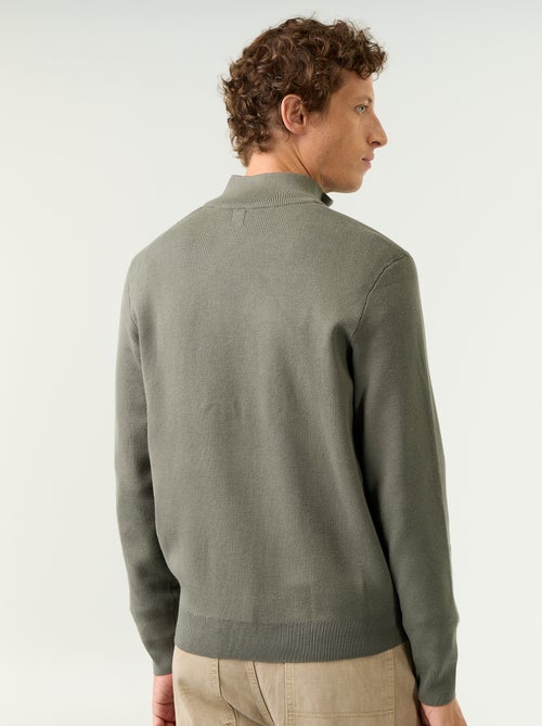Gilet zippé à col montant - Kiabi