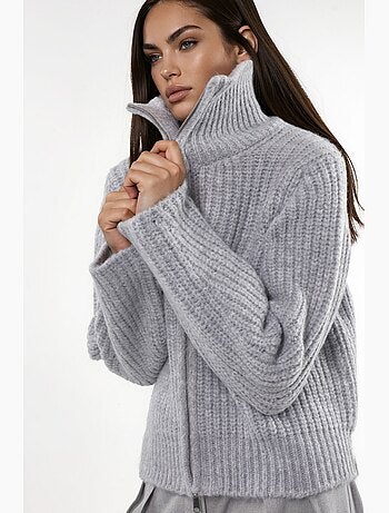 Gilet zippé à col roulé épais et texturé hiccup