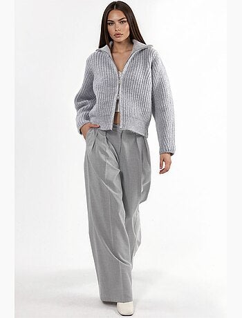 Gilet zippé à col roulé épais et texturé hiccup