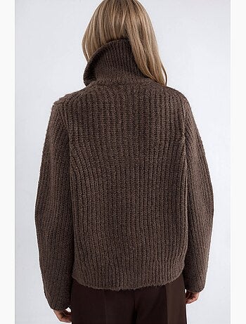 Gilet zippé à col roulé épais et texturé hiccup
