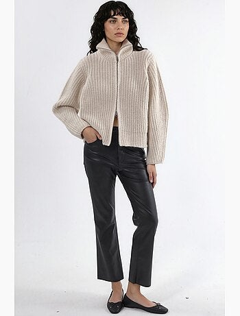 Gilet zippé à col roulé épais et texturé hiccup