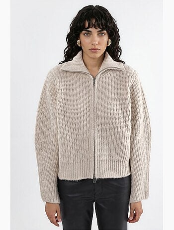 Gilet zippé à col roulé épais et texturé hiccup