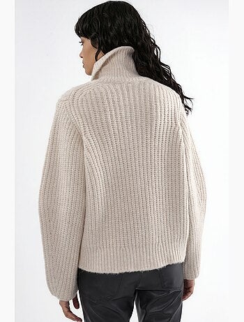 Gilet zippé à col roulé épais et texturé hiccup