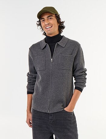 Gilet zippé avec col chemise