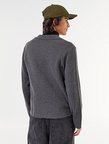 Gilet zippé avec col chemise