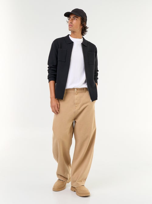 Gilet zippé avec col chemise - Kiabi Gilet zippé avec col chemise - Kiabi