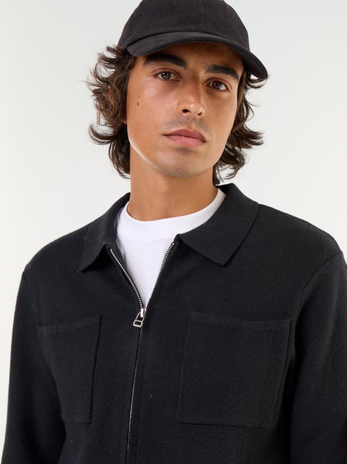 Gilet zippé avec col chemise - Kiabi Gilet zippé avec col chemise - Kiabi