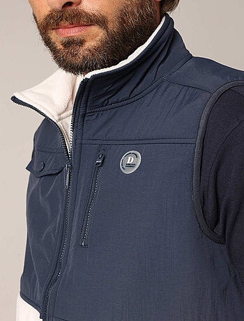 Gilet zippé bicolore en polaire douce 'Deeluxe'