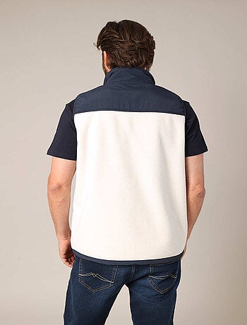 Gilet zippé bicolore en polaire douce 'Deeluxe'