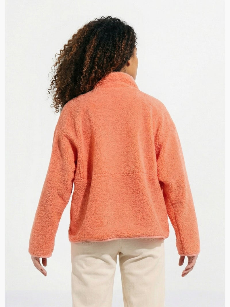 Gilet zippé chaud polaire, col montant - AFIBEL Orange - Kiabi