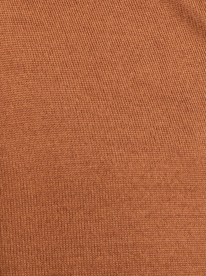 Gilet zippé col montant - Damart Marron - Kiabi