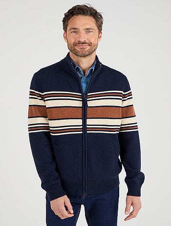 Gilet zippé col montant 50% laine - Damart