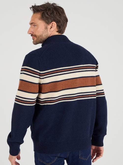 Gilet zippé col montant 50% laine - Damart - Kiabi