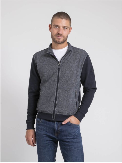 Gilet zippé col montant bi-matière WILOFTI - Kiabi