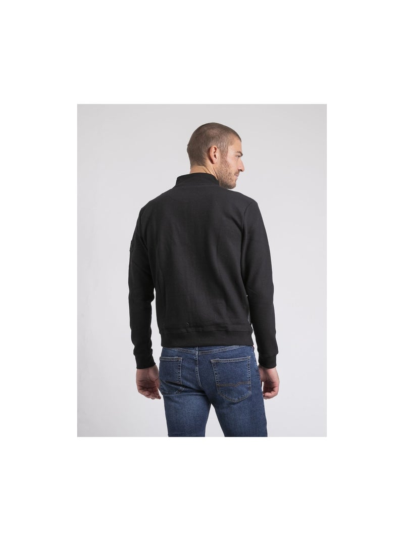Gilet zippé col montant bi-matière WILOFTI Noir - Kiabi