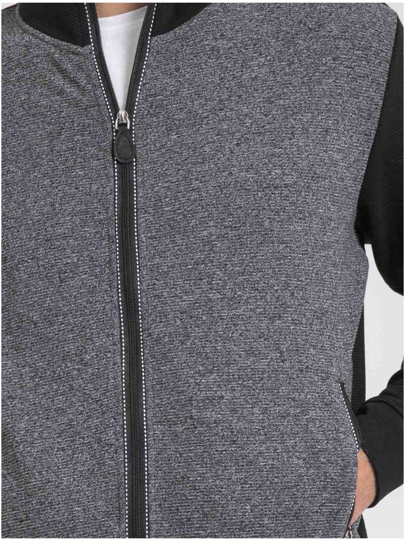 Gilet zippé col montant bi-matière WILOFTI Noir - Kiabi