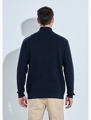 Gilet zippé col montant coton - Afibel
