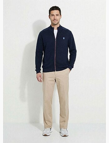 Gilet zippé col montant coton - Afibel