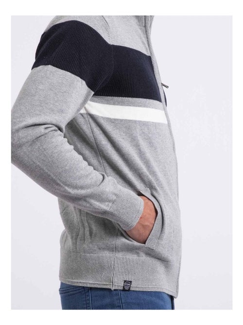 Gilet zippé col montant coton ALIGO - Kiabi