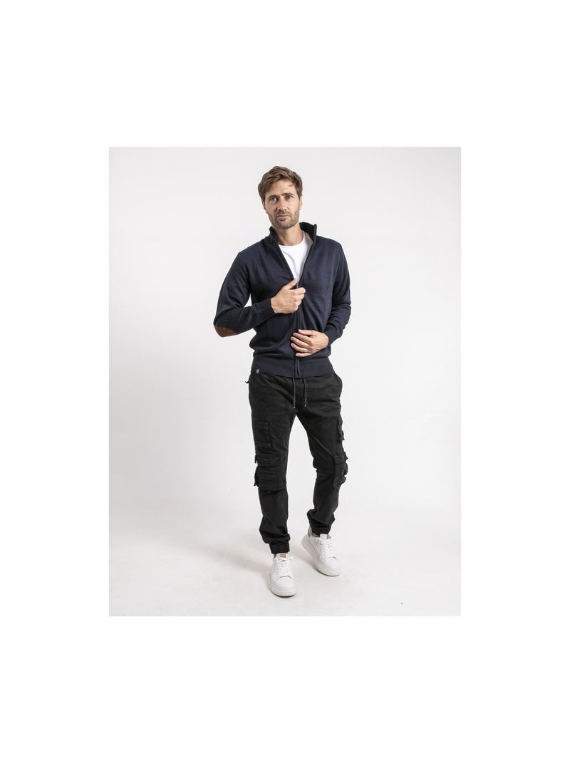 Gilet zippé col montant LAMELVIN Bleu marine - Kiabi