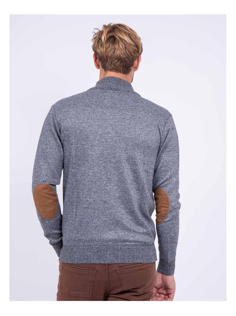 Gilet zippé col montant LAMELVIN Gris chiné - Kiabi