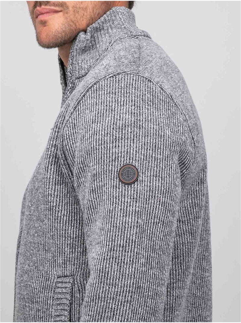 Gilet zippé col montant laporil Gris - Kiabi