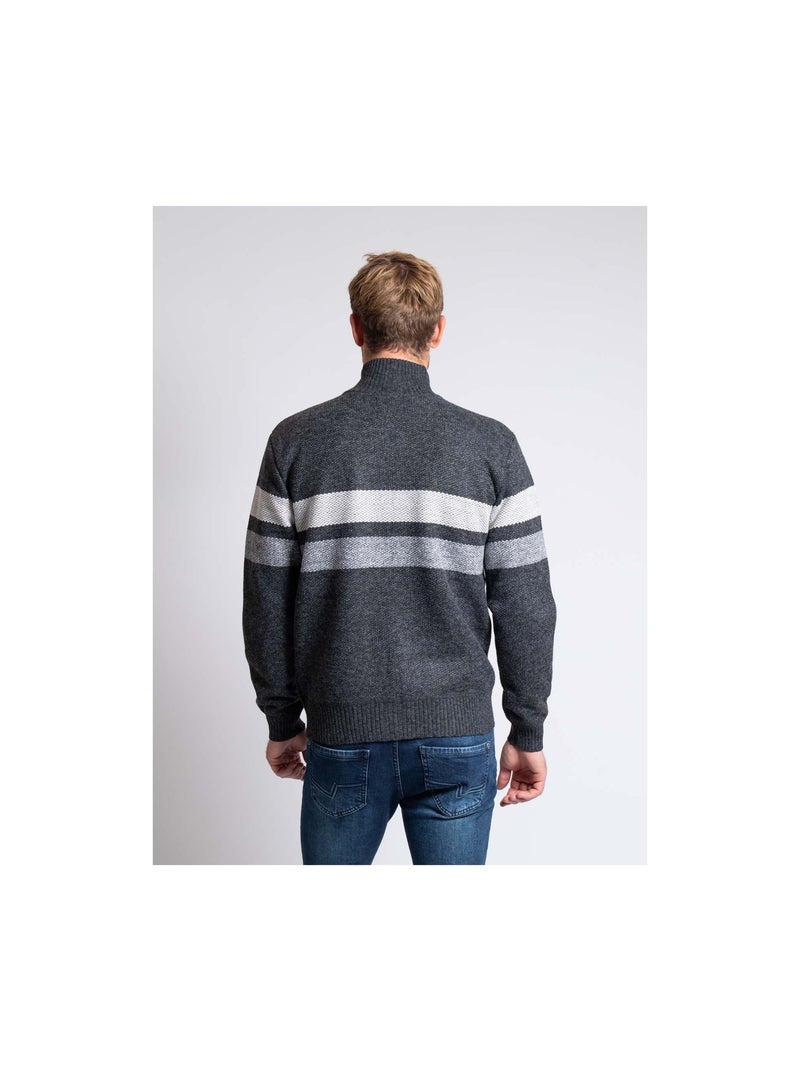 Gilet zippé col montant LODADY Gris foncé - Kiabi