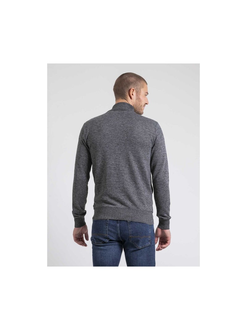 Gilet zippé col montant LUMORAY Gris - Kiabi