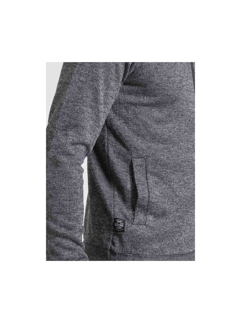 Gilet zippé col montant LUMORAY Gris - Kiabi