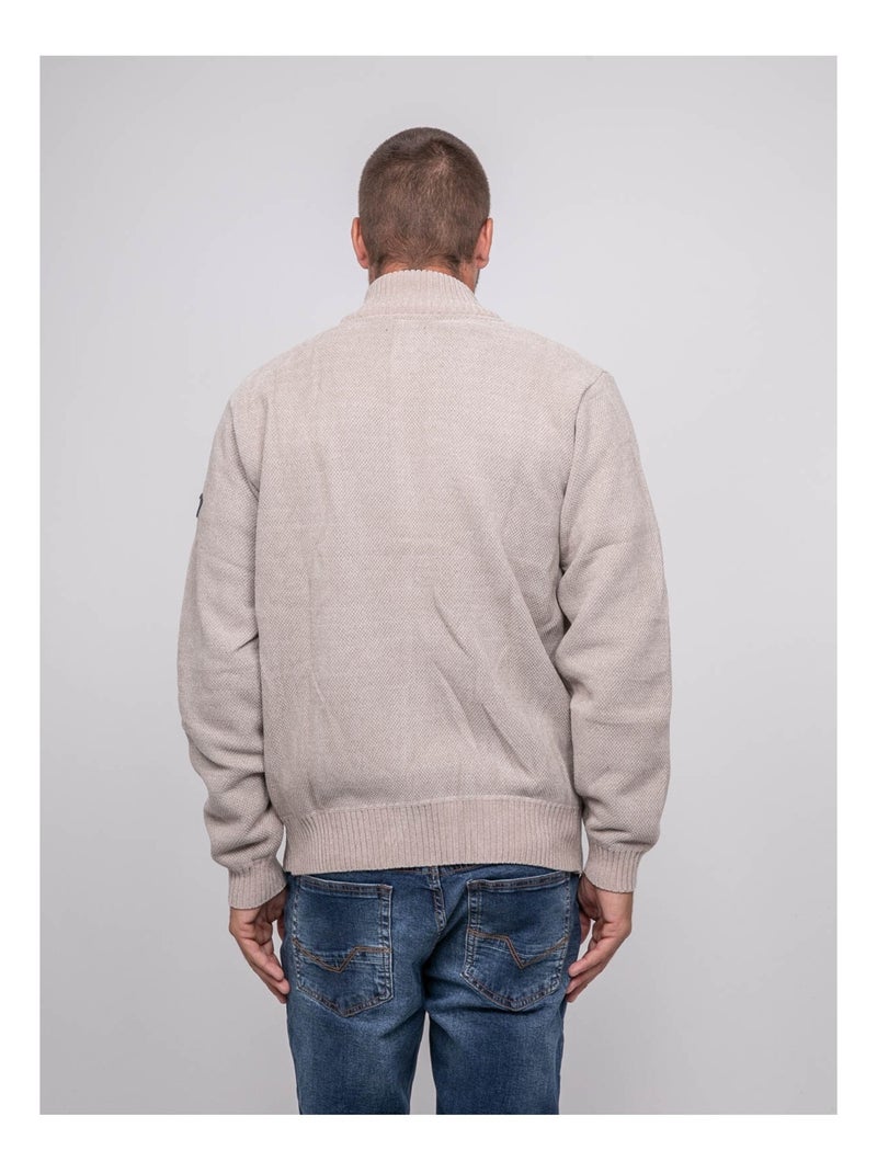 Gilet zippé col montant LYGALE Beige - Kiabi