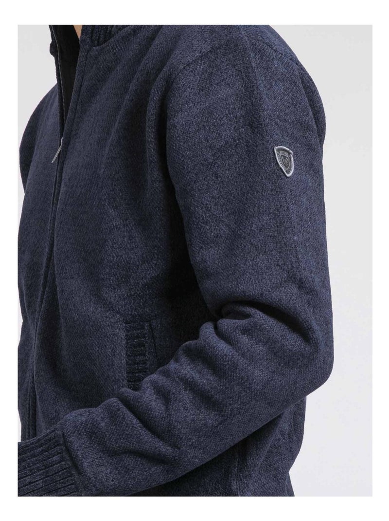 Gilet zippé col montant lygale Bleu marine - Kiabi