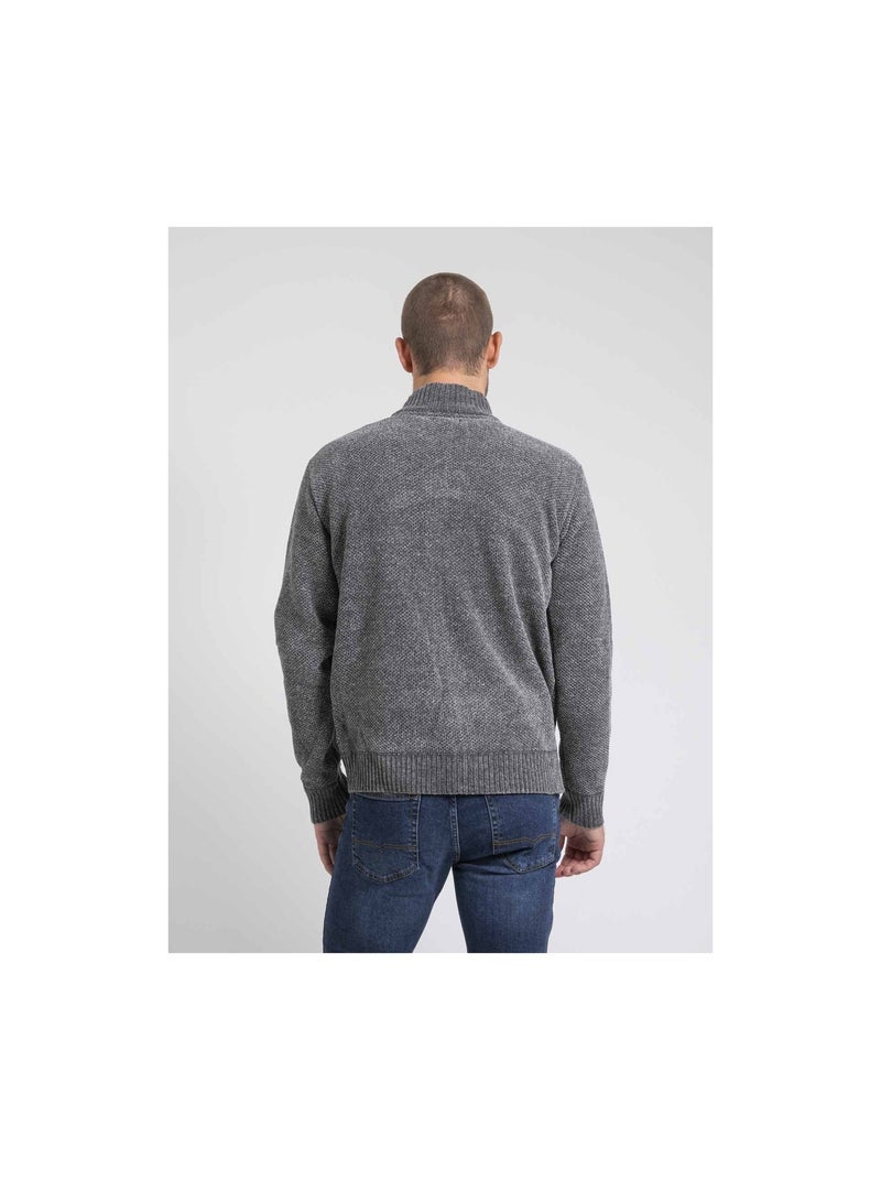 Gilet zippé col montant LYGALE Gris - Kiabi