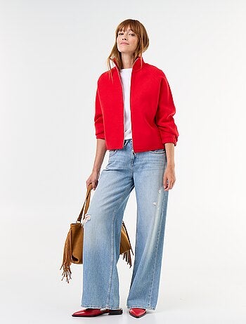 Gilet zippé col montant