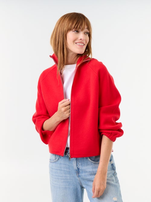 Gilet zippé col montant - Kiabi