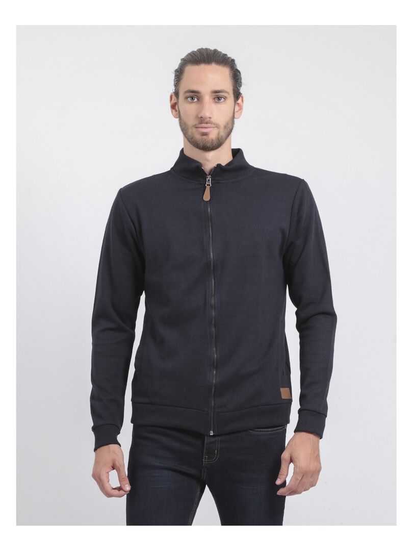Gilet Zippé Bleu Bill Tornade - Coton - Taille Régulière - Neuf Avec étiquettes
