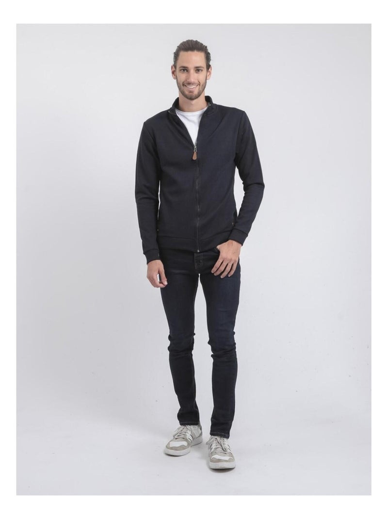 Gilet zippé col montant WITS Bleu marine - Kiabi